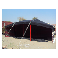 Tenda Tradisional Arab Timur Tengah, Hitam & Putih Garis Kanvas Berkemah Luar Ruangan Tenda Gurun Pasir Tradisional Saudi Arabia Panama Pasar