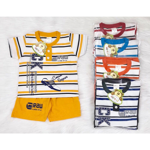 Ensemble de vêtements pour bébés garçons, 2 pièces, en coton, pour enfants, bébés garçons, à rayures, décontractés, nouvelle collection, - Product Image 6