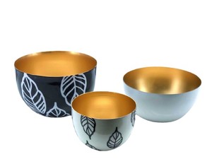 Vajilla de Metal blanca y dorada para el hogar, Cuenco para dulces, decoración para fiestas, tazón de servicio, nuevo diseño, gran oferta - Product Image 4