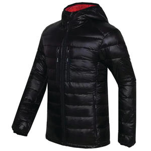 Chaqueta acolchada de invierno personalizada OEM para hombre, diseño de burbujas transpirables con cremallera con capucha a prueba de viento, material de lona de talla grande - Product Image 3