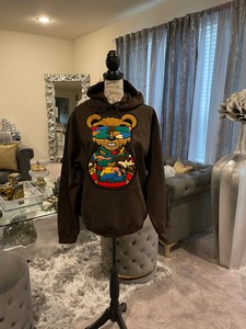 Trendy Style Gentleman Gradient OEM French Terry Chenille Embroidery Custom <b>Hoodie</b> Wholesale - Product Image 3