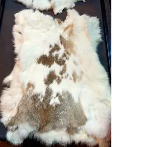 Spotted Real Rabbit Fur Pelt