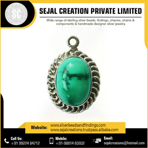 Vente en gros – Nouveauté 2022 – Pendentifs breloques en argent sterling 925 avec pierres précieuses, sertissage clos, fournisseur de confiance - Product Image 6