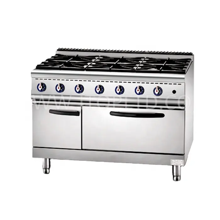 Open Burners Range 4 or 6 burners cooking range with oven with grill Kitchen Appliances Gas cook Range With Oven