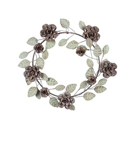 Metal Rustic Wreath Leaf Wreath for Home <b>Decorative</b> Item Home Living Room Office <b>Wall</b> Hanging Use - Product Image 2