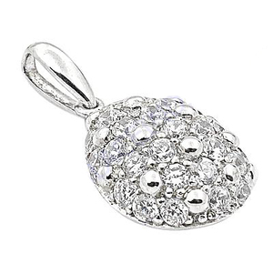 การออกแบบโล่ที่น่าประทับใจ925จี้เงินแท้เพชรที่มีเอกลักษณ์ดอกไม้ดีไซน์โดดเด่นของขวัญเพทายหลักหิน - Product Image 2