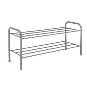 Étagère à chaussures en métal durable à 2 niveaux 10 paires organisateur de stockage étagère d'entrée convertible armoire pour salon meubles de maison - Product Image 5