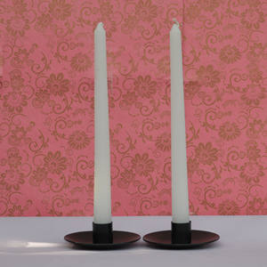 Support de bougie décoratif en plaque de fer VICH-24811 |   Base ronde pour centre de table de mariage à domicile et décoration d'événements - Product Image 1