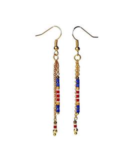 Boucles d'oreilles faites à la main en perles Happiness - Product Image 1