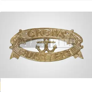 Letrero Decorativo de Latón Macizo Estilo Antiguo para Puerta de Cabina, Placa Náutica Vintage Hecha a Mano, Decoración para el Hogar y Accesorios para Puertas - Product Image 3