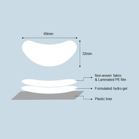 Patch Hydrogel pour Extensions de cils, 50 pièces, coussinet coréen Anti-rides pour les yeux, sans peluches, haute qualité