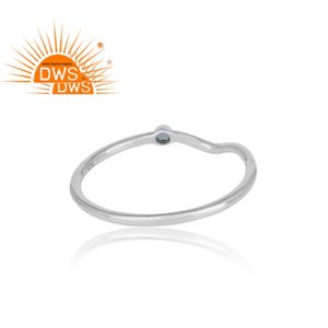 Bague en pierre précieuse bleue de londres, nouvelle collection, bijou fait à la main, en argent 925 fin et martelé, vente en gros - Product Image 4