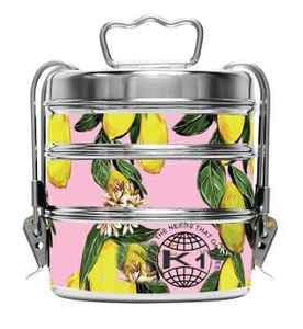 Design moderne en métal émaillé Tiffin Carrier 2/3 couches avec poignée en acier inoxydable pour le stockage de bijoux alimentaires boîte emballée pour le déjeuner - Product Image 3