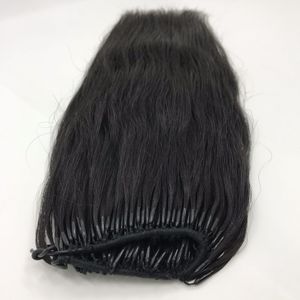 Venta al por mayor de extensiones de cabello humano de doble dibujado Micro Link Extensiones de cabello Natural Recto Color Negro - Product Image 1