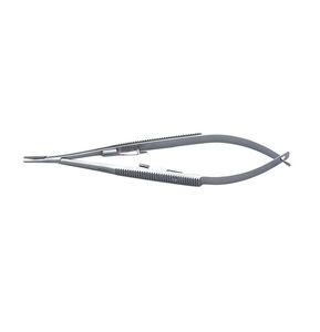 Microcastroviejo-Soporte de aguja TC, mango plano, mandíbulas finas, grado alemán - Product Image 1