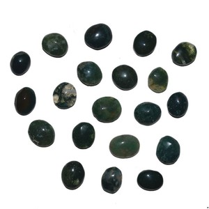 Anillo de ágata de musgo ovalado, cabujones ovalados de ágata - Product Image 1