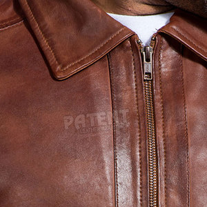 Chaqueta de Cuero para Hombre al por Mayor con Cuello Alto de Lona - Estilo Invernal con Logotipo y Color Personalizados - Product Image 5