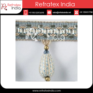 Flecos de cuentas con patrón, flecos de cuentas de lujo, fabricación de India - Product Image 3