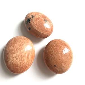 Pierre de lune de pêche Agate naturelle pierre précieuse Feng Shui Style mascotte pour la guérison méditation Reiki cristal pierre semi-précieuse artisanat - Product Image 2