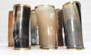 Haute qualité véritable corne de boeuf Viking boire des tasses assorties ensemble sculpté à la main verre sel lampe parfait cadeau décoratif prix de gros - Product Image 5