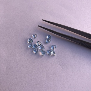 4mm Natural cielo azul Topacio facetado trillón corte piedras preciosas venta al por mayor piedras sueltas para joyería ajuste collar pulsera colgantes - Product Image 1