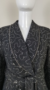 A5931 nuovi <span class=keywords><strong>vestiti</strong></span> caldi <span class=keywords><strong>invernali</strong></span> 2025 giacca Shinny nera lunga abbigliamento da donna - Product Image 5