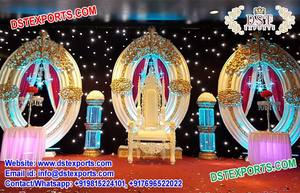 Ourwarm — panneau de décoration d'intérieur pour événements, cadre de Mehndi, toile de fond colorée pour mariage, cadre à fleurs en FRP, décor d'arrière-plan pour mariage - Product Image 3