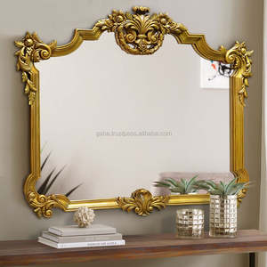 <b>Mirror</b> Carved <b>Gold</b> Leaf Colour From Solid Wood - Product Image 1
