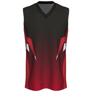 Maillots de basket-ball à séchage rapide antibactériens unisexes pour adultes en spandex/polyester à impression numérique personnalisée uniformes de basket-ball roses et rouges - Product Image 4