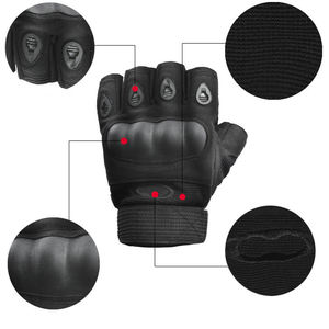 Gants tactiques en cuir pour hommes et femmes, logo personnalisé, demi-doigt, moto, jointure dure, gants tactiques pour porte extérieure, logo personnalisé - Product Image 5