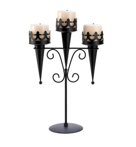 Soporte de vela de metal hecho a mano de forma única superior exportador al por mayor último fabricante de soporte de vela de metal de llegada de la India - Product Image 3