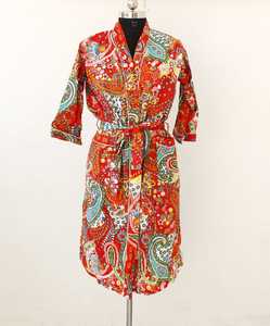 Robe Kimono indienne en coton, vêtements de nuit, tunique de bain, faite à la main, costume, - Product Image 1