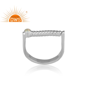 Natural Ethiopian <b>Opal</b> Gemstone <b>Ring</b> Jewelry Set Handmade Fine 925 <b>Silver</b> Abstract <b>Ring</b> Jewelry Manufacturer - Product Image 2