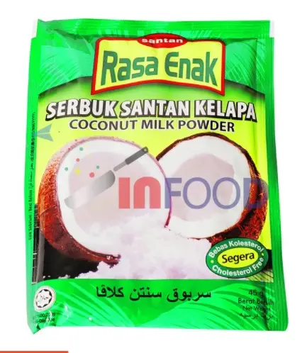 Poudre au lait de noix de coco naturelle, blanc, provenant de malaisie