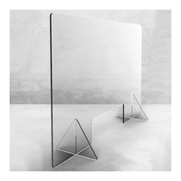 Panneau de séparation de bureau en acrylique PMMA transparent réglable pour la protection contre les éternuements, adapté pour les bureaux, les entrepôts, les écoles, les hôpitaux, les gymnases et l'extérieur
