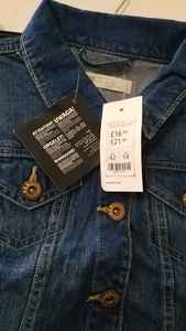 Marque de marque femme écologique matelassé réversible veste en jean coton Spandex léger bouton à manches longues - Product Image 3