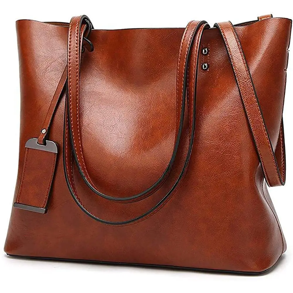 MHF High Quality Latest Design Women Genuine Leather Satchel Shoulder Tote Bag.