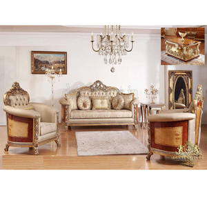 Juego de Sofás de Madera de Teca con Acabado de Alto Brillo, Diseño Moderno para Sala de Estar - Product Image 1