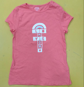 Camisetas de Manga Corta para Niñas, Marca Original, Estampados Frontales, Cuello Redondo, Algodón Casual, Prenda Teñida - Product Image 2