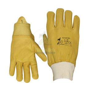 Guantes de seguridad para Conductor de cuero de vaca de alta calidad Tamaño XL Anti-Impacto y Anti-Calor Blanco Pak Modelo 829 DG Color personalizado - Product Image 1