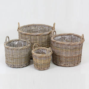 Cesta de Ratán Kooboo Gris 48836, Juego de Almacenamiento Ecológico para Ropa, Juego de 4 - Product Image 1