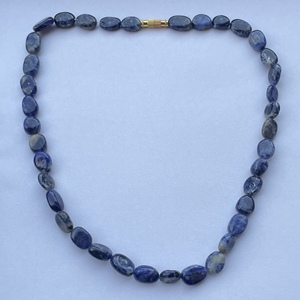 6mm 8mm 10mm pierre de Sodalite bleue naturelle lisse ovale pierre précieuse collier de perles Bracelet pour la fabrication de bijoux en ligne régulier Alibaba - Product Image 5