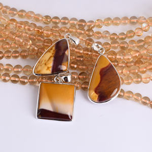 Casa De Plata Mookaite Pendentifs en pierres précieuses Design fait à la main Qualité Argent Sterling 925 CHRISTIAN Violet Trendy Unique Natural Gift - Product Image 2