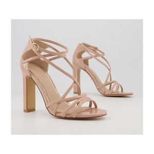 2023 donna <span class=keywords><strong>sandali</strong></span> con cinturino incrociato con tacco alto di ultima qualità multistallatura Color <span class=keywords><strong>Nude</strong></span> scarpe estive con soletta in PU posizione superiore - Product Image 1