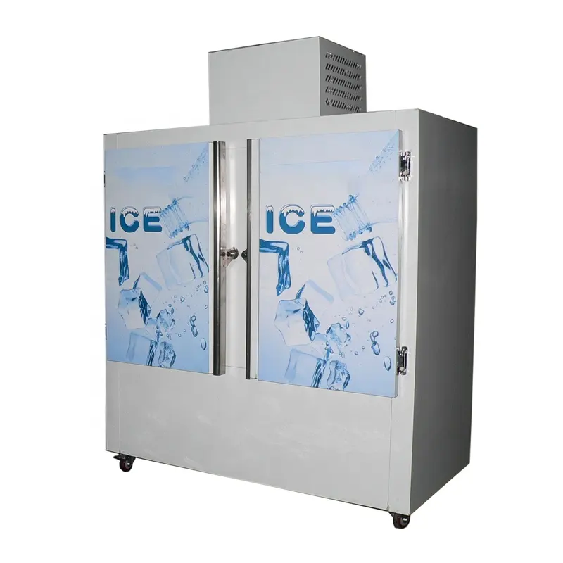 Наружная двойная твердая дверная Коммерческая ресторанная подставка для льда сохраняет прохладу