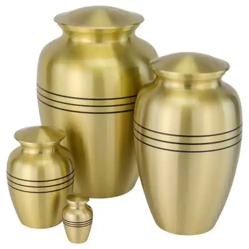 Pirinç Metal kremasyon Urn için 5 set cenaze malzemeleri yetişkin külleri keepsake urns pet urns tasarrufu bellek
