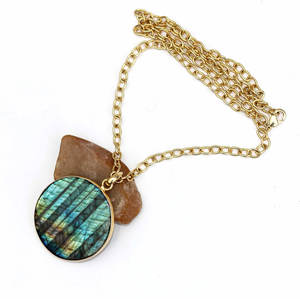 Pendentif Oeil Turc et Pendentif Yin Yang avec Bracelet en Argent Plaqué Or Dainty Labradorite Bol Pendentif Voiture Pendentif Parfum - Product Image 4