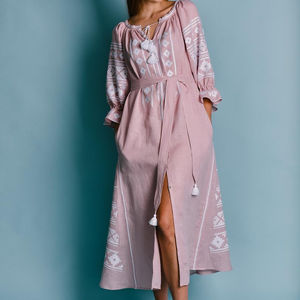 Nouvel arrivage de robes courtes ukrainiennes jaunes à la mode pour l'été très vendues avec fermetures éclair décontractées et relaxant - Product Image 1