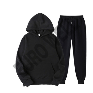 Vêtements de rue unis à coupe étroite de haute qualité personnalisés Survêtement vierge Ensemble de vêtements de sport Survêtement pour hommes - Product Image 5