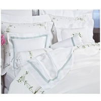 Housse de couette brodée à la main, ensembles de literie 100% coton